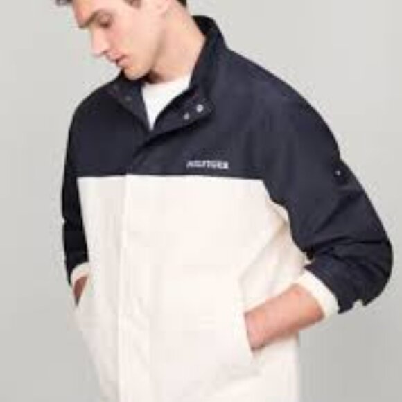 Tommy Hilfiger Men's Windbreaker M Colorblock Zip Lined Pocket Packable Jacket - Picture 14 of 14